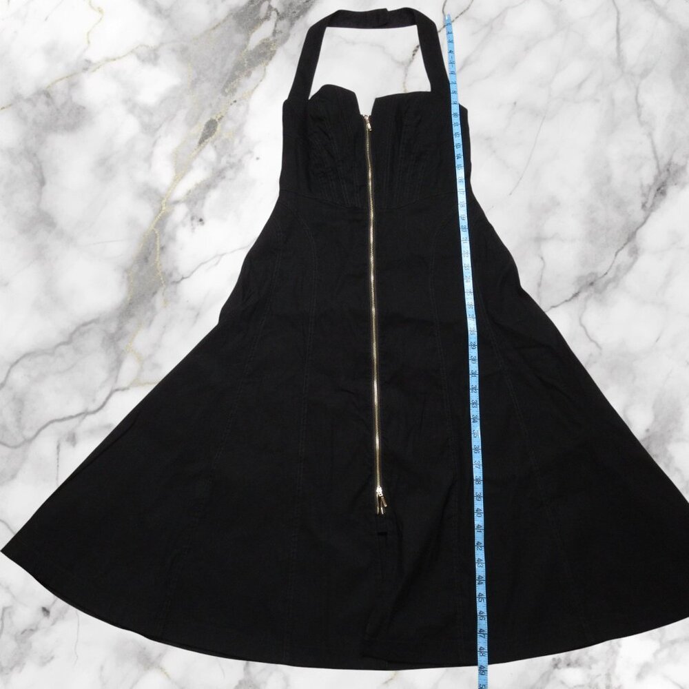 By Anthropologie Zip-Front Corset Dress Black M - Picture 5 of 11